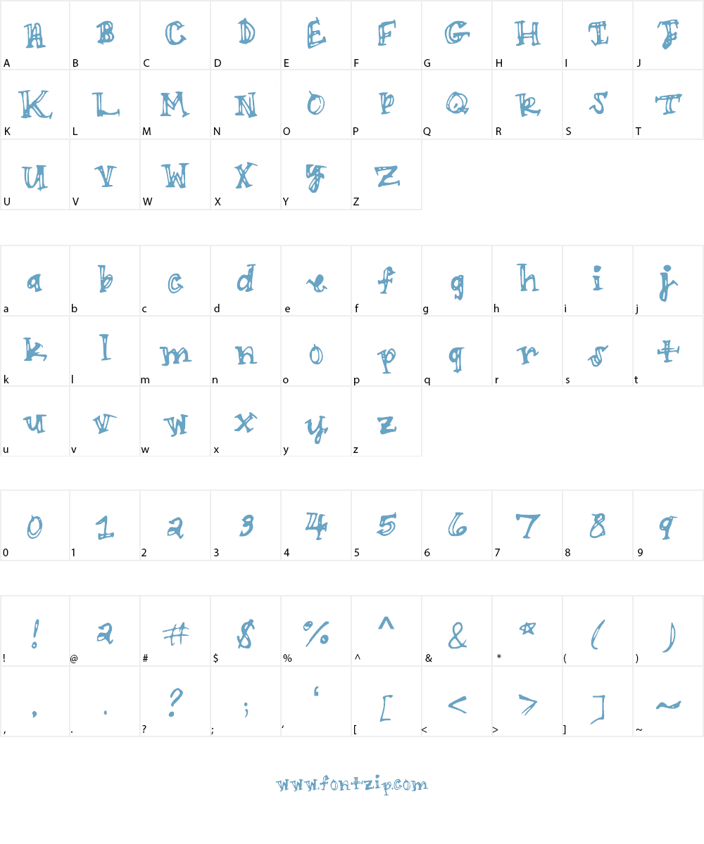 WhenYourFifteen Font Character